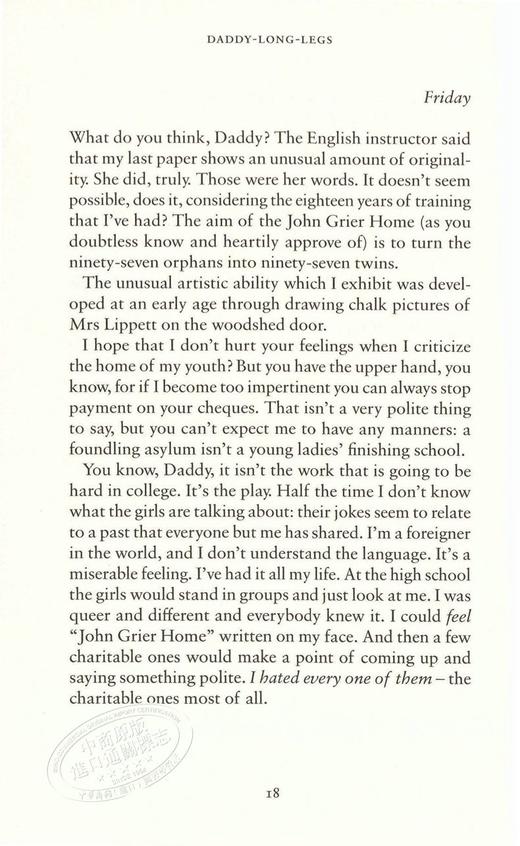 【中商原版】长腿叔叔 英文原版 Daddy-Long-Legs 经典儿童文学 儿童小说 商品图2