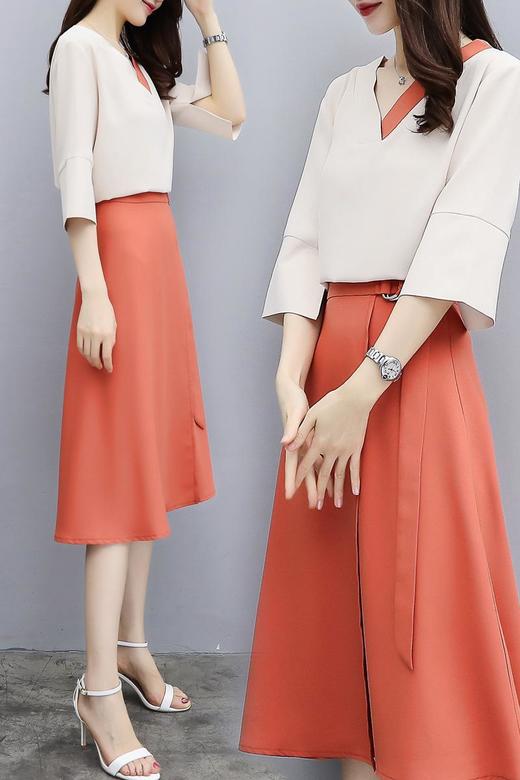 zyd303zy新款韩版时尚雪纺半身裙套装tzf - 唐织风女装商城