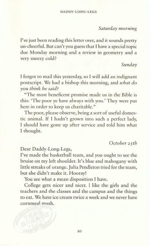 【中商原版】长腿叔叔 英文原版 Daddy-Long-Legs 经典儿童文学 儿童小说 商品图3