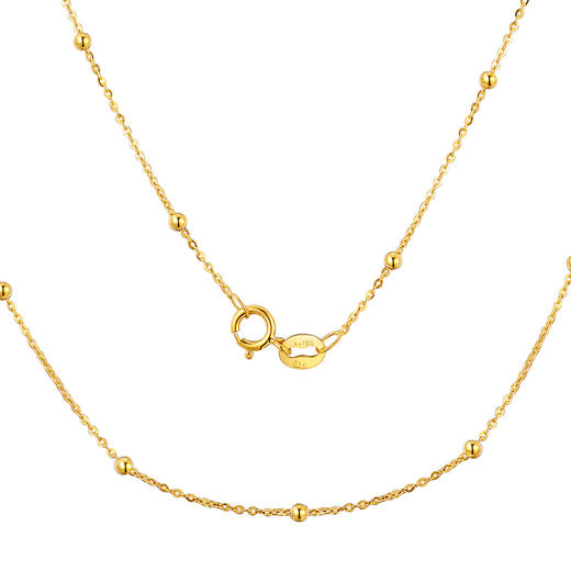 中国黄金18k金项链玫瑰金行星轨迹锁骨项链k金项链女gk0n001