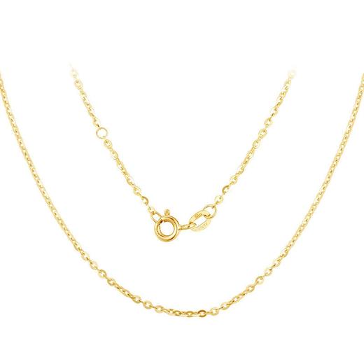 中国黄金18k金彩金项链o字链锁骨项链素链珠宝gk0n034