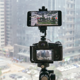 狼族优选 | 精品手机夹 可收纳 自带快装板 热靴阻尼云台 延时摄影自拍神器