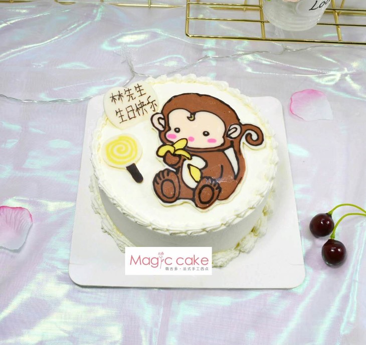 卡通猴子蛋糕m030