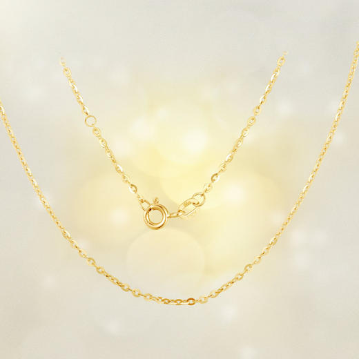 中国黄金18k金彩金项链o字链锁骨项链素链珠宝gk0n034