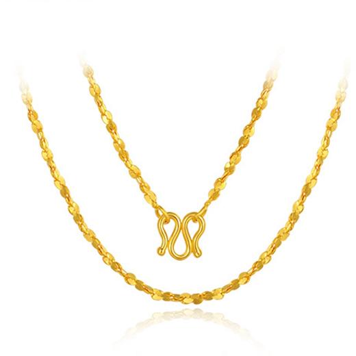 【中国黄金】足金满天星锁骨项链女款黄金珠宝首饰 ga0a0241