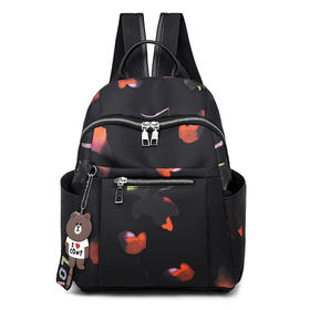 QY-433夏季新款时尚印花牛津布大容量背包