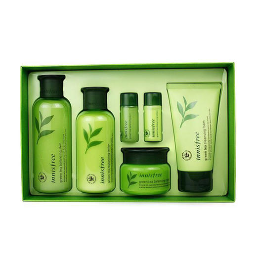 〖韩国〗悦诗风吟（Innisfree）绿茶平衡水乳面霜洁面（套装） 商品图0
