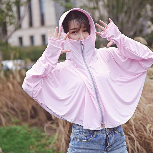 【冰凉降温 降温5°C】防紫外线 UPF40冰丝轻薄面料 护脖护脸设计 弧形大帽檐 防雨防蚊虫更防晒 商品图6