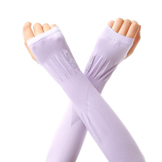 【清爽冰丝袖套】夏季冰爽袖子冰丝防晒袖套手袖子手套护臂套袖男女士出游 商品图3