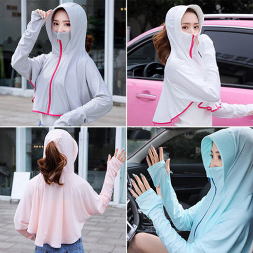 【冰凉降温 降温5°C】防紫外线 UPF40冰丝轻薄面料 护脖护脸设计 弧形大帽檐 防雨防蚊虫更防晒 商品图3