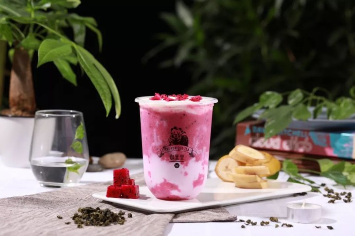 还有红心火龙果脏脏茶~健康美味