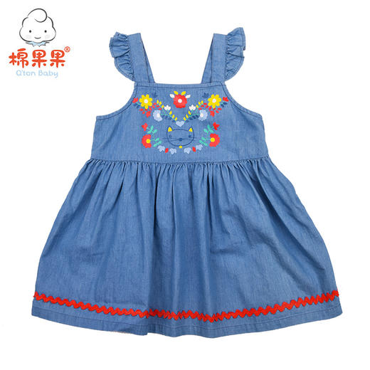 棉果果夏季女童吊带连衣裙M222703419317 商品图0