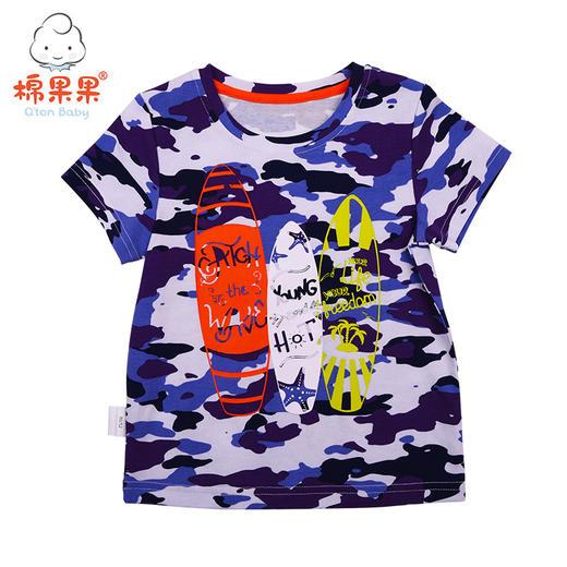 棉果果夏季男童氨棉汗布套头T恤M212140219292 商品图0