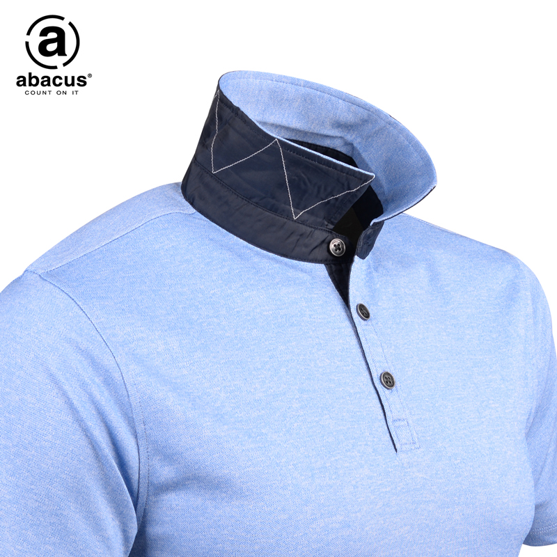 abacus高尔夫男子短袖polo衫男士高尔夫衣服男士短袖t恤蓝色m