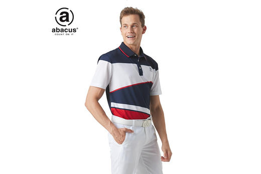 abacus男士短袖t恤高尔夫服装男高尔夫男士短袖高尔夫衣服藏青色l