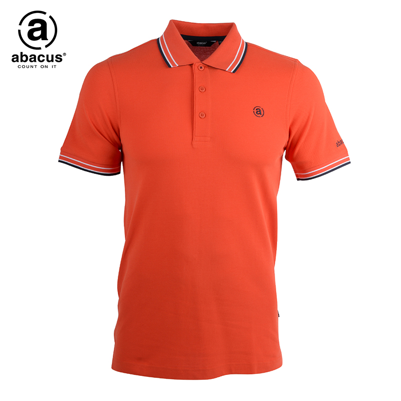 abacus高尔夫男士短袖男t恤男士夏装短袖立领polo衫透气高尔夫衣服浅