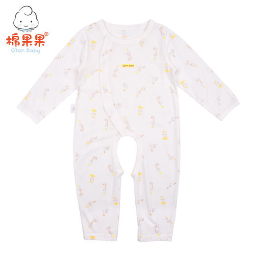 棉果果夏季男童女童内衣偏襟开裆连体衣M201721419226 商品图2