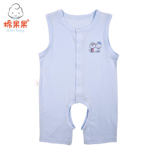 棉果果夏季男童女童背心开裆连体衣连身衣哈衣M201725419228 商品图2