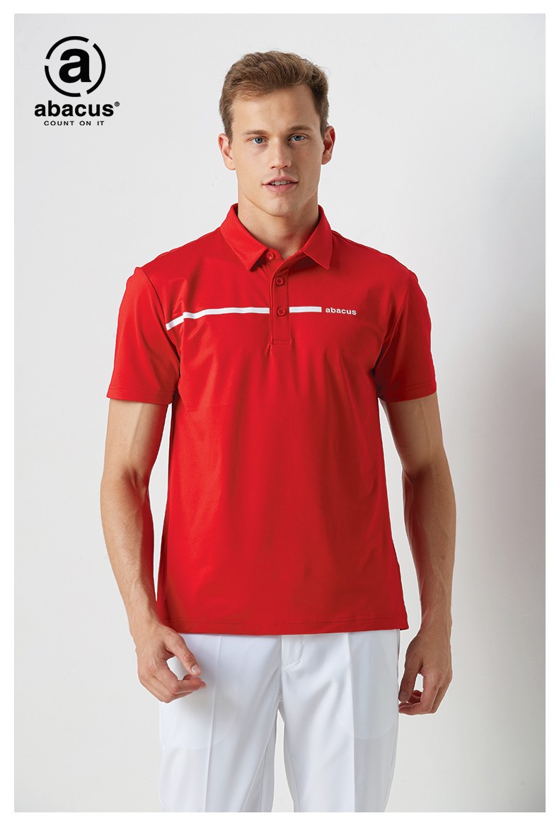 abacus男士短袖t恤高尔夫服装男高尔夫男士短袖高尔夫衣服红色xxxl