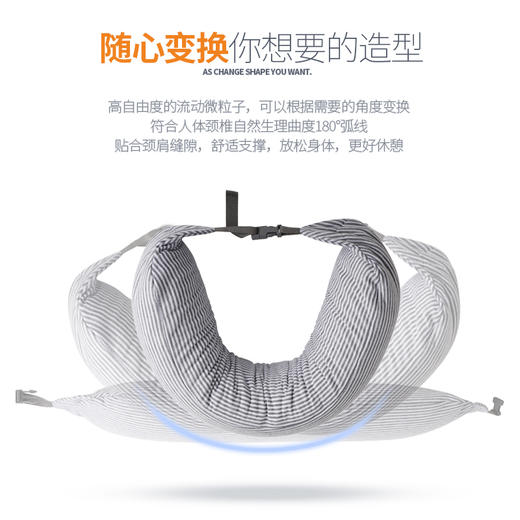 ODMALL U型枕全棉护颈枕颈部靠枕U型枕头旅行飞机枕趴睡枕靠枕 商品图1