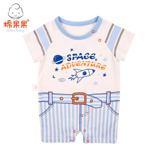 棉果果夏季男童假两件套头连体衣连身衣哈衣M212727219289 商品图0