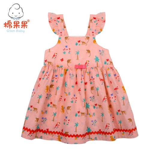 棉果果夏季女童纯棉梭织吊带大摆连衣裙M222703219316 商品图0