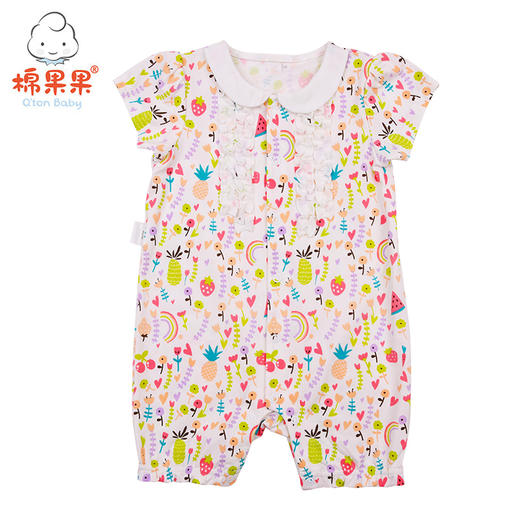 棉果果夏季女童 碎花对开连体衣连身衣哈衣M222722219263 商品图1