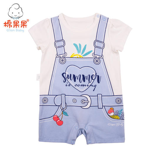 棉果果夏季 女童 短袖套头连体衣连身衣哈衣M222727219264 商品图1