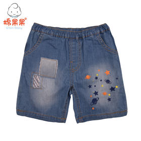 棉果果夏季男童梭织牛仔中裤短裤M212202219282