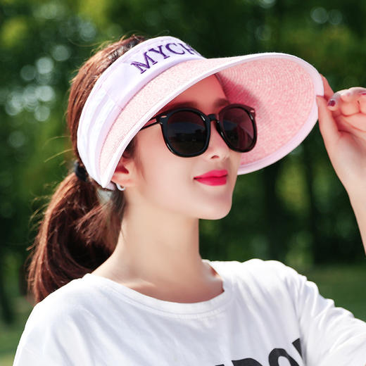 YW-空顶帽夏天太阳防晒遮脸草帽 商品图1