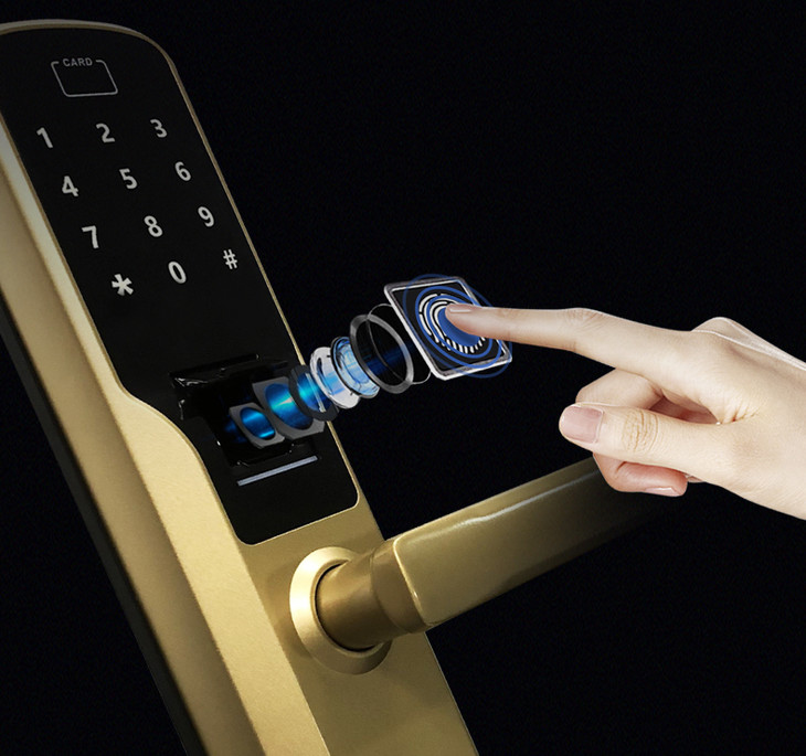 西勒奇(schlage)智能指纹锁se301电子锁c级锁芯家用防盗门卡锁密码锁