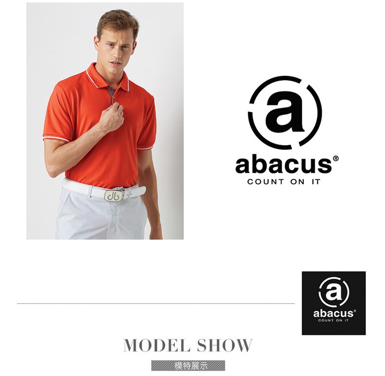 abacus男士短袖t恤高尔夫服装男高尔夫男士短袖高尔夫衣服绿色xl