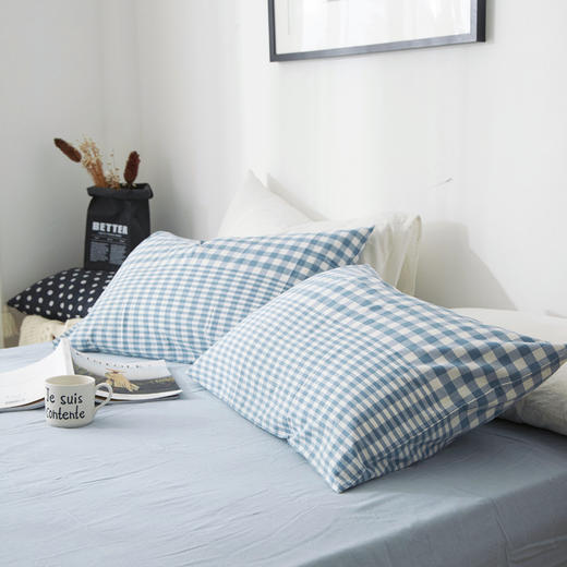 老米优品 / 无印工厂直供 水洗棉渐变条纹VS渐变格纹，百昏百水洗棉四件套床品！ 商品图7