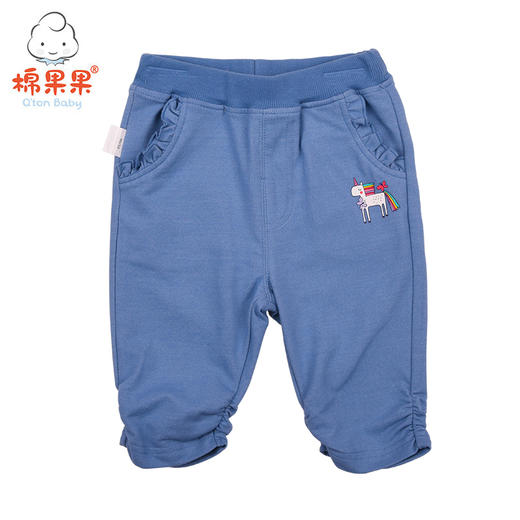 棉果果夏季女童七分针织牛仔裤M222201419328 商品图0