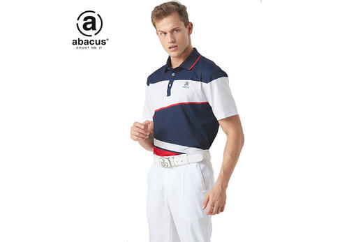 abacus男士短袖t恤高尔夫服装男高尔夫男士短袖高尔夫衣服藏青色l