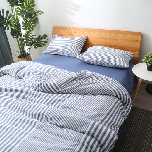 老米优品 / 无印工厂直供 水洗棉渐变条纹VS渐变格纹，百昏百水洗棉四件套床品！ 商品图10