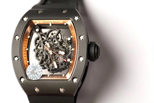RICHARDMILLE 理查德·米勒 RM055系列！陶瓷上下表壳是台湾进口由ATPT陶瓷经历处理后形成Y-TZP陶瓷经高科技防手纹技术后呈现细腻柔润的敖亚黑色材质此色质厉经百年不变 商品图4