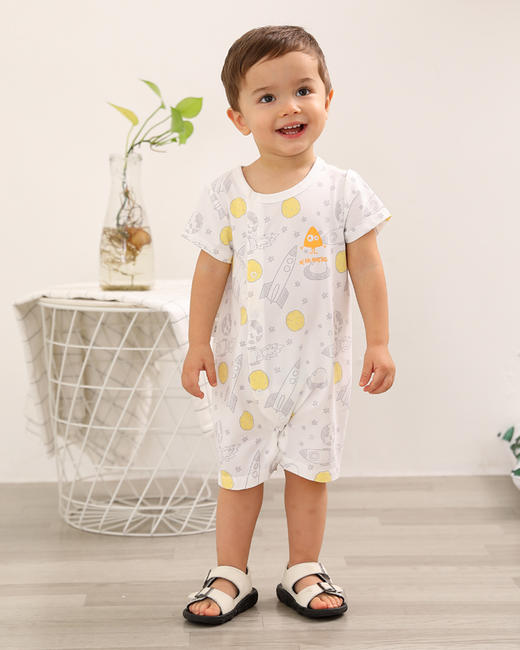 棉果果夏季男童满印偏襟连体连身衣哈衣M212720219288 商品图3