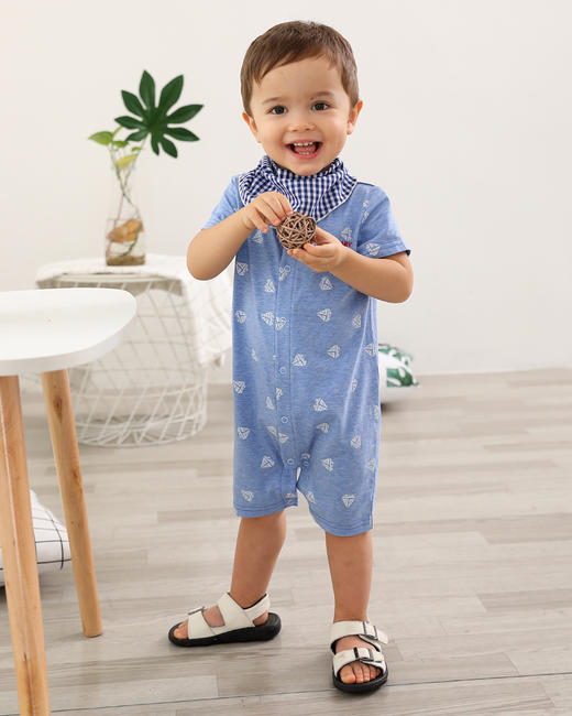 棉果果夏季男童帆船对开连体衣M212722219300 商品图3