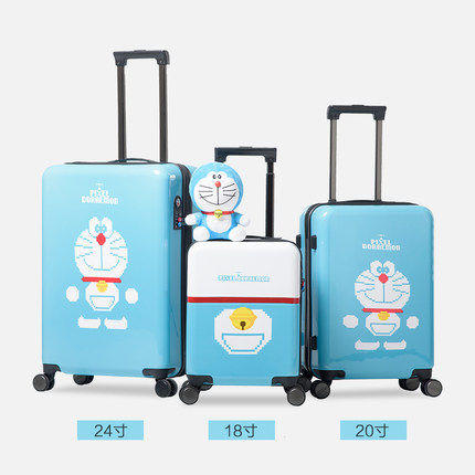 正版哆啦A梦 小叮当机器猫蓝胖子卡通图案拉杆箱旅行箱ins网红行李箱男女旅行箱子 商品图1