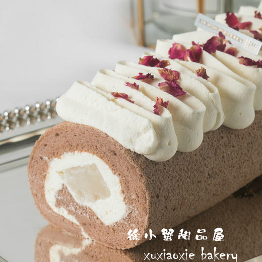 人间荔枝|【日式荔枝玫瑰卷】香缇奶油和卡仕达酱的组合，体验正统日式蓝带的配方 商品图0