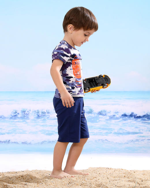 棉果果夏季男童氨棉汗布套头T恤M212140219292 商品图2