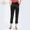 乔万尼夏季休闲裤黑色高腰显瘦哈伦修身九分小脚裤子EN2F587 商品缩略图3