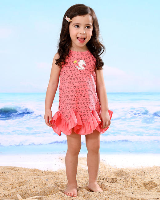 棉果果夏季女童无袖飞摆连衣裙M222702219325 商品图2