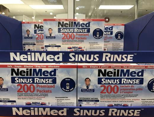 NeilMed Sinus Rinse洗鼻器洗鼻盐套装（240ml洗鼻瓶+200包专用洗鼻盐包）温哥华直邮 商品图1