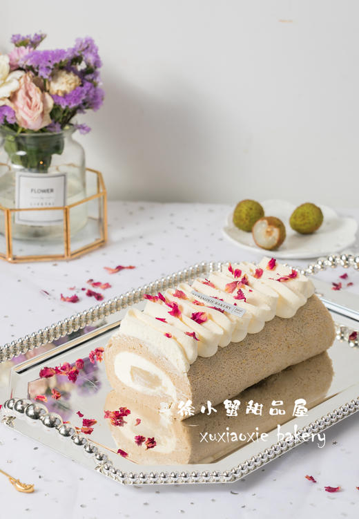 人间荔枝|【日式荔枝玫瑰卷】香缇奶油和卡仕达酱的组合，体验正统日式蓝带的配方 商品图4