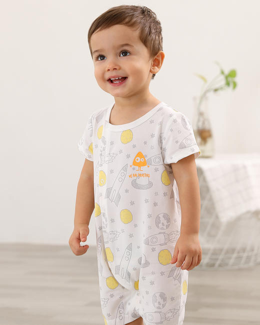 棉果果夏季男童满印偏襟连体连身衣哈衣M212720219288 商品图4