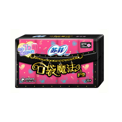 苏菲口袋魔法155美妆心情护垫28p芳香感