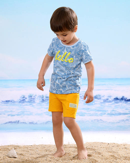 棉果果夏季男童纯棉中裤短裤M212203219303 商品图2