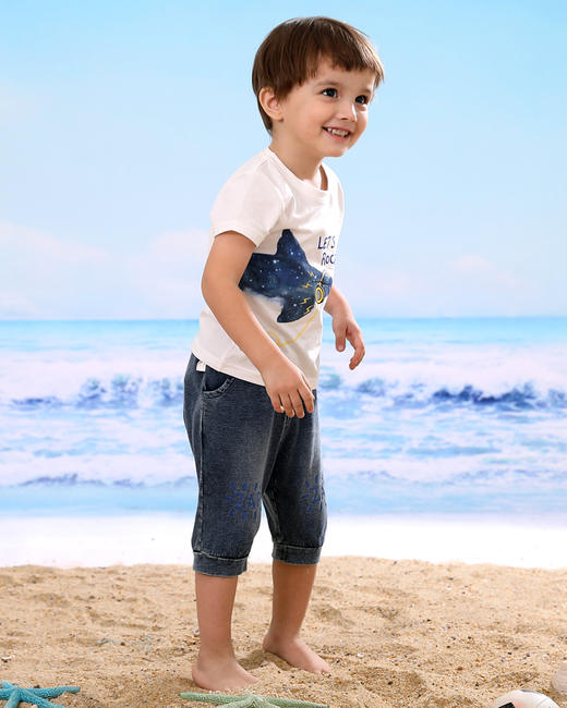 棉果果夏季男童七分裤M212201219308 商品图1